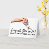 Quarantine 19 Anniversaire Carte Drôle Sanitizer à (Fleur jaune)