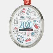 Quarantine 2020 kerstherdenking metalen ornament (Links)
