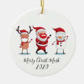 Quarantine 2020 Merry Christmask Script Keramisch Ornament (Voorkant)
