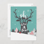 Quarantine 2020, wat een jaar kerstmis feestdagenkaart (Voorkant / Achterkant)