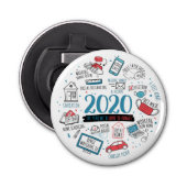 Quarantine Activities 2020 Herdenking Button Flesopener (Voorkant)