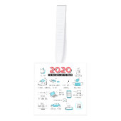 Quarantine Activities 2020 Kerstherdenking Kubus Ornament (Voorkant)