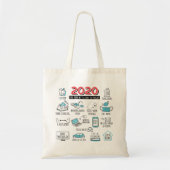 Quarantine Activities 2020 Year Herdenking Tote Bag (Voorkant)