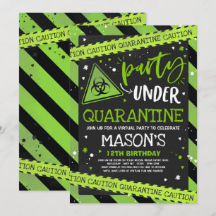 Quarantine Anniversaire Invitation de fête Zoom vi