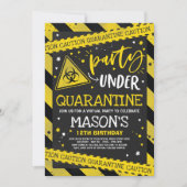 Quarantine Anniversaire Invitation de fête Zoom vi (Devant)