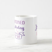 Quarantine Birthday Queen Funny Personalized Girly Koffiemok (Center)