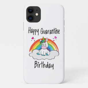 Quarantine Birthday Unicorn-regenboog iPhone 11 Hoesje
