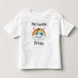 Quarantine Birthday Unicorn-regenboog Kinder Shirts