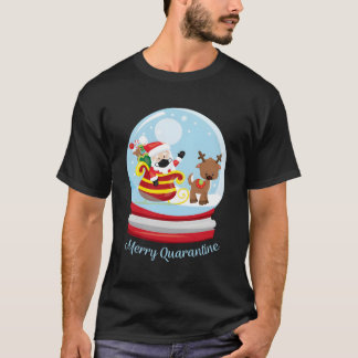 Quarantine Christmas Merry Quarantine 2020 Familie T-shirt
