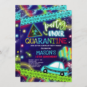 Quarantine Drive-By Birthday Party Parade Kaart