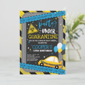 Quarantine Drive-By Birthday Party Parade Kaart (Staand voorkant)