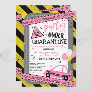 Quarantine Drive-By Birthday Party Parade Kaart