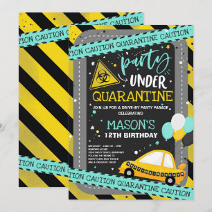 Quarantine Drive-By Verjaardagsparade Kaart