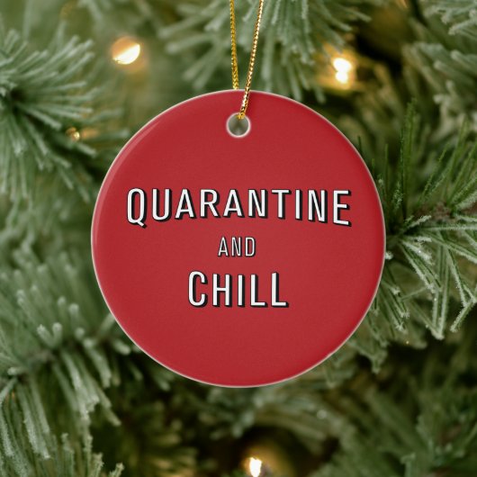 Quarantine en Chill Keramisch Ornament (Boom)