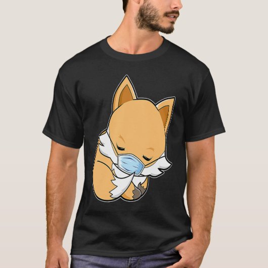 Quarantine Fox Sleeping Face Mask Fox T-shirt (Voorkant)