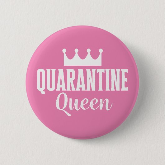 Quarantine Queen 2020 Ronde Button 5,7 Cm (Voorkant)