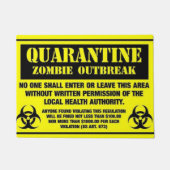 Quarantine Zombie Zone Deurmat (Voorkant)