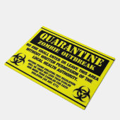 Quarantine Zombie Zone Deurmat (Schuin)