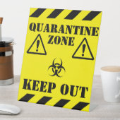 Quarantine Zone Reclamebord Met Voetstuk (Insitu)