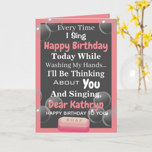 Quarantined Birthday Kaart (Gele Bloem)