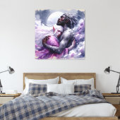 Quaraun & BoomFuzzy - Omhelzen Canvas Afdruk (Insitu (Slaapkamer))