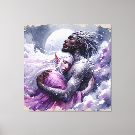 Quaraun & BoomFuzzy - Omhelzen Canvas Afdruk (Voorkant)