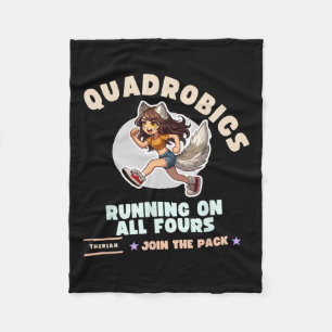 Quardrobics Therian Gear voor Teen Tween Girl Fox  Fleece Deken