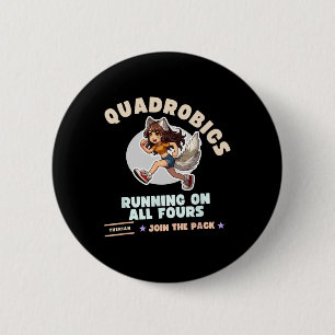 Quardrobics Therian Gear voor Teen Tween Girl Fox Ronde Button 5,7 Cm