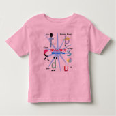 Quarks Particle Physics Fun - Wetenschap voor kind Kinder Shirts (Voorkant)
