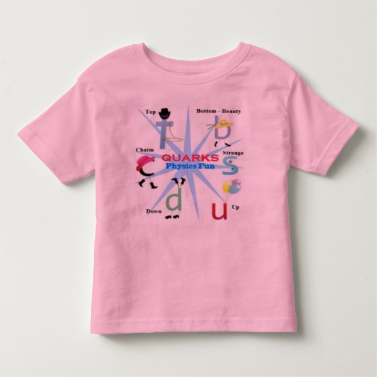 Quarks Particle Physics Fun - Wetenschap voor kind Kinder Shirts (Voorkant)