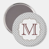 Quart-feuille gris Latti Monogramme Aimant initial (Recto/Verso)