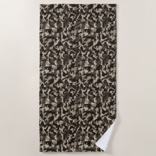 Quarter Camouflage-weefselpapier sluiten Strandlaken