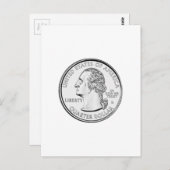 Quarter Coin Verenigde Staten Briefkaart (Voorkant / Achterkant)