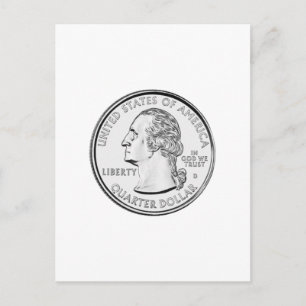 Quarter Coin Verenigde Staten Briefkaart