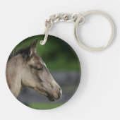 Quarter Horse Foal Headshot Sleutelhanger (Achterkant)