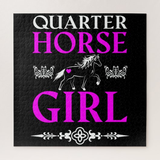 Quarter Horse Girl Legpuzzel (Verticaal)