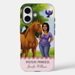 Quarter Horse Horseback Rider Equestrian iPhone 16 Hoesje