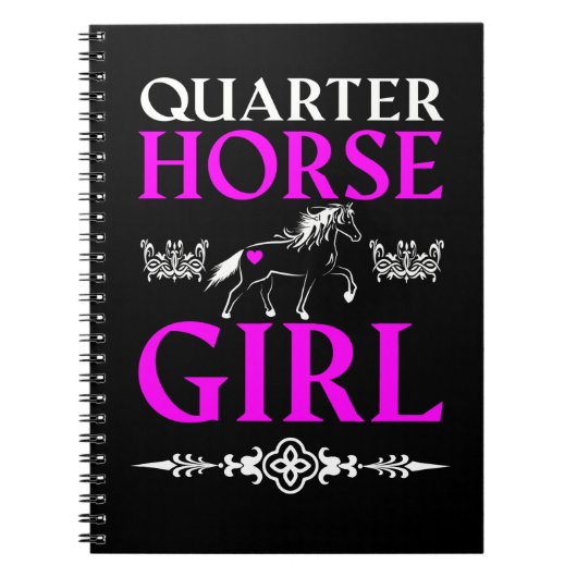 Quarter Horse Meisje Notitieboek (Voorkant)