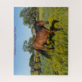 Quarter Horses Texas. Kerstgroet Legpuzzel (Verticaal)
