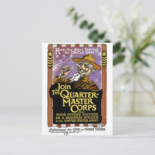 Quarter Master Briefkaart (Staand voorkant)
