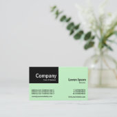 Quarter Patch - Black and Bleek Green (CCFFCC) Visitekaartje (Staand voorkant)