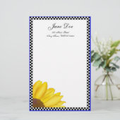Quarter Sunflower Stationery Briefpapier (Staand voorkant)