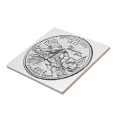 Quarter van de staat Mississippi Tegeltje (Zijkant)