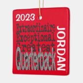 Quarterback Extraordinaire CUSTOM Keramisch Ornament (Links)