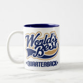 Quarterback Gift Tweekleurige Koffiemok (Links)