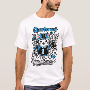 Quarterback Kat Illustratie – Schattige Voetbal Ka T-shirt
