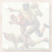 Quarterback Pass Glazen Onderzetter (Achterkant)