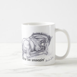 QuarterHorseFoalPencil, ik zou liever snoozin zijn Koffiemok