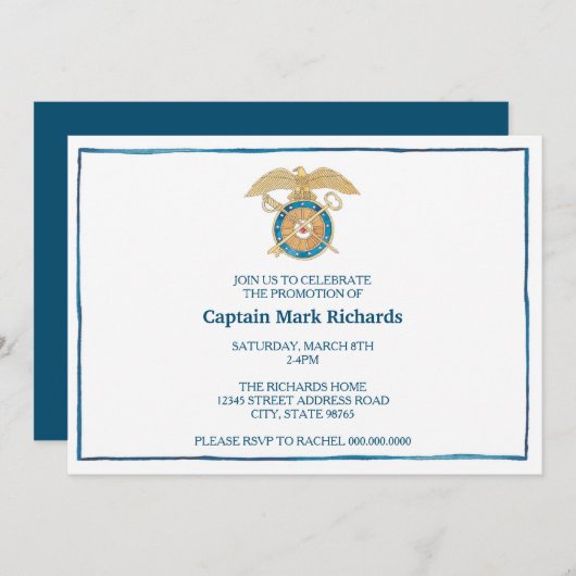 Quartermaster Army Promotion Change of Command Kaart (Voorkant / Achterkant)