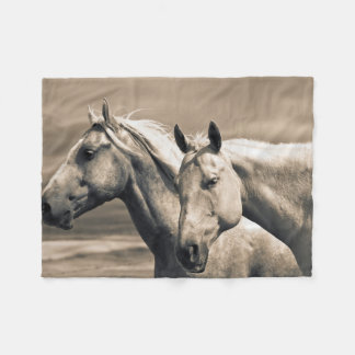 Quarterpaarden op Canadese Prairie Fleece Deken